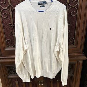 Polo by Ralph Lauren Men's Off-White Crewneck Sweater